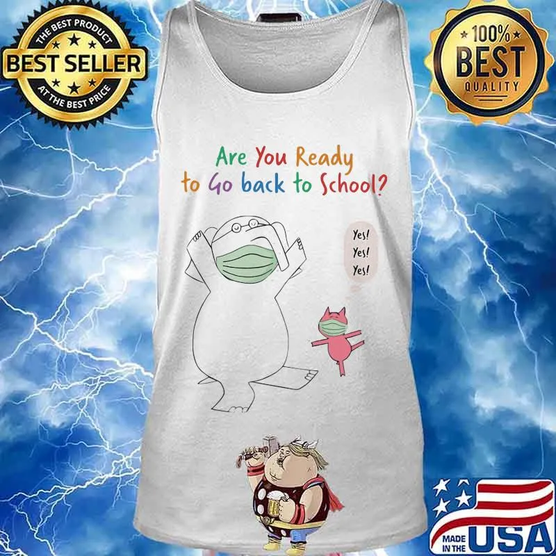 Elephant and piggie mask are you ready to go back to school yes s Tank top