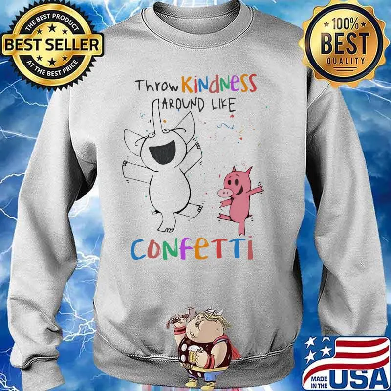 Elephant and piggie throw kindness around like confetti s Sweater