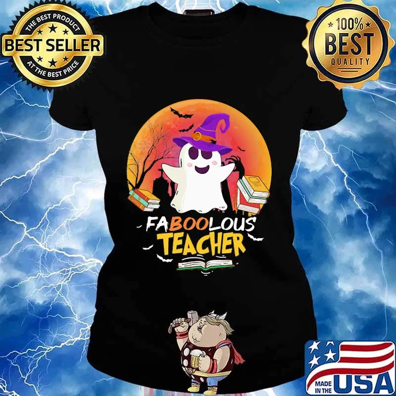 FaNooLous Teacher Witch Halloween s Ladies tee