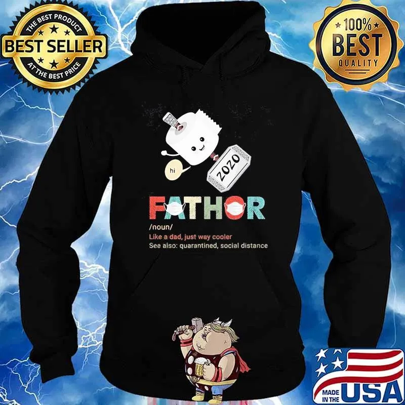 Fathor like a dad just way cooler see also quarantined social distance toilet paper s Hoodie