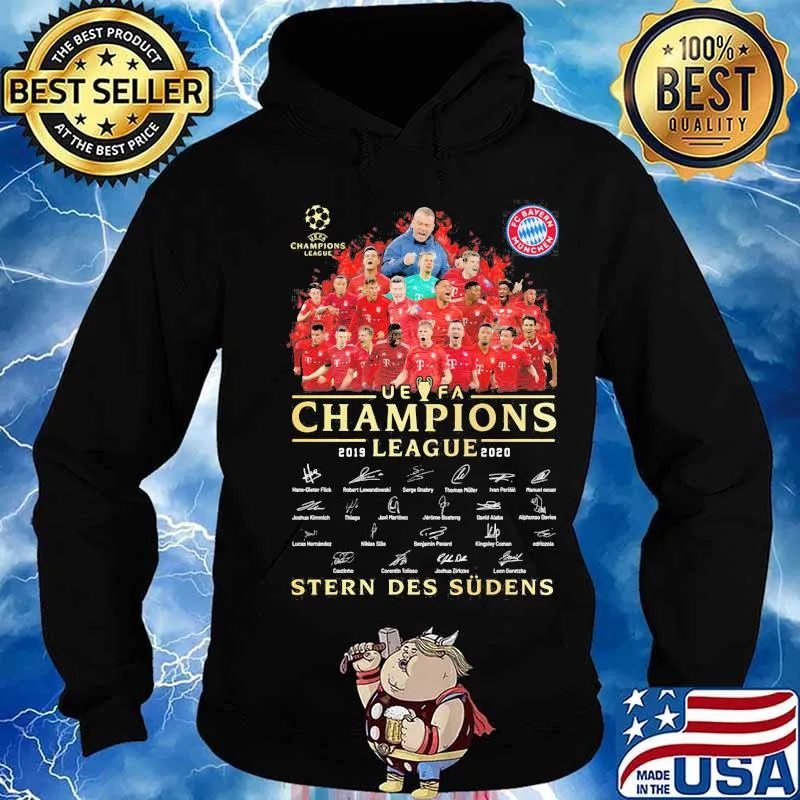 Fc bayern munchen uefa champions league 2019 2020 stern des sudens signatures s Hoodie