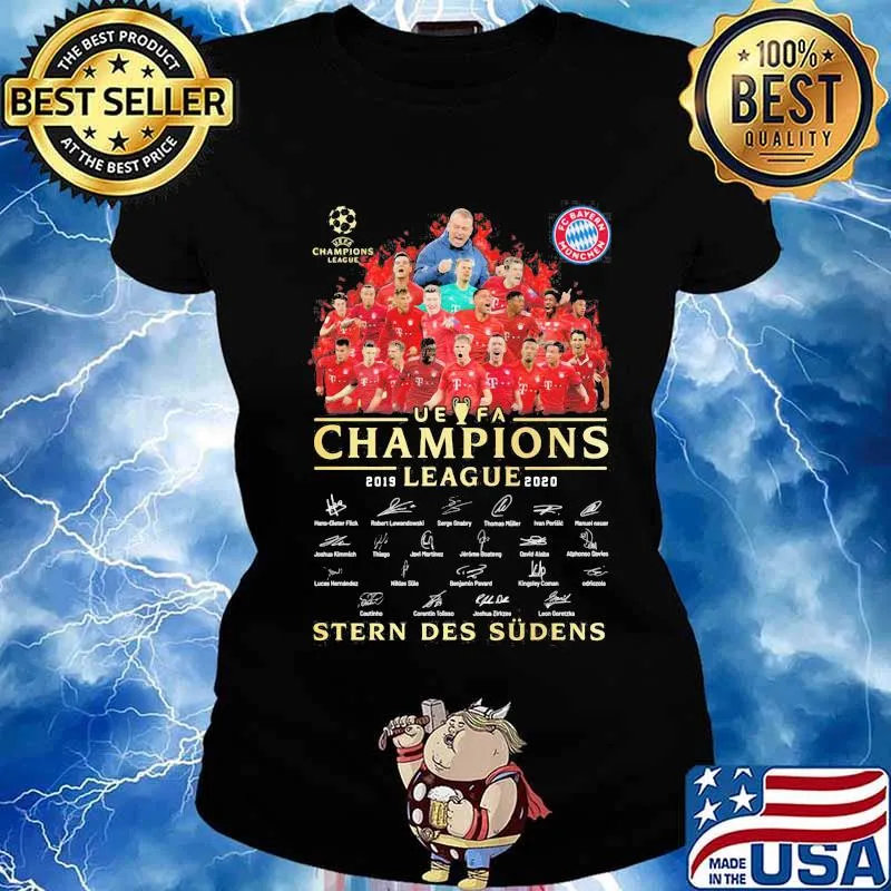 Fc bayern munchen uefa champions league 2019 2020 stern des sudens signatures s Ladies tee