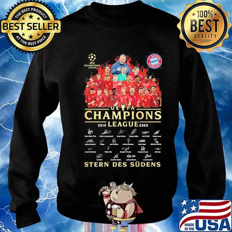 Fc bayern munchen uefa champions league 2019 2020 stern des sudens signatures s Sweater