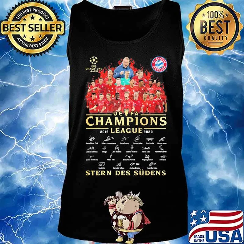 Fc bayern munchen uefa champions league 2019 2020 stern des sudens signatures s Tank top