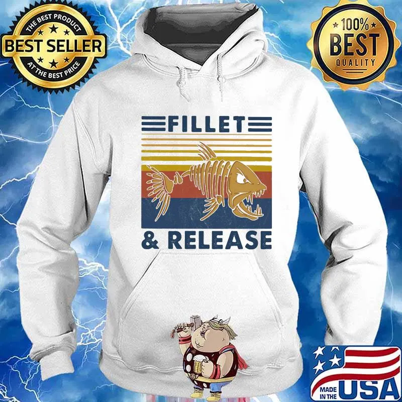Fishing Fillet And Release vintage retro s Hoodie