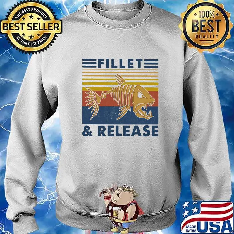 Fishing Fillet And Release vintage retro s Sweater