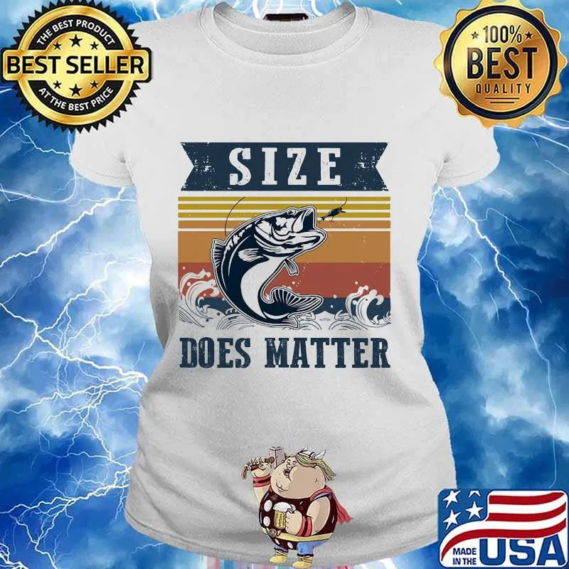 Fishing Size does matter vintage retro s Ladies tee