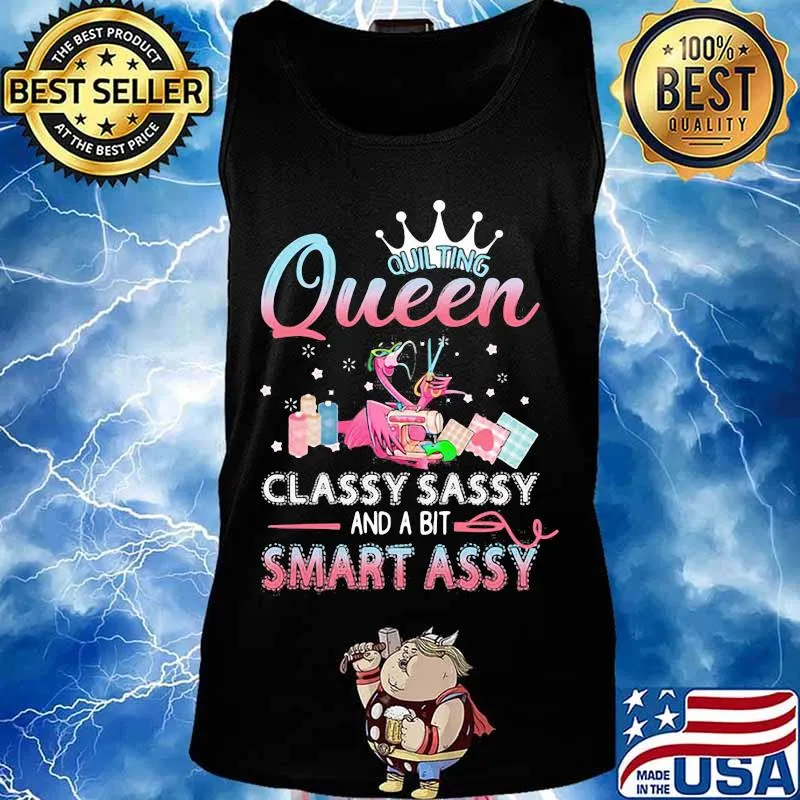 Flamingo sewing Queen classy sassy and a bit smart assys s Tank top