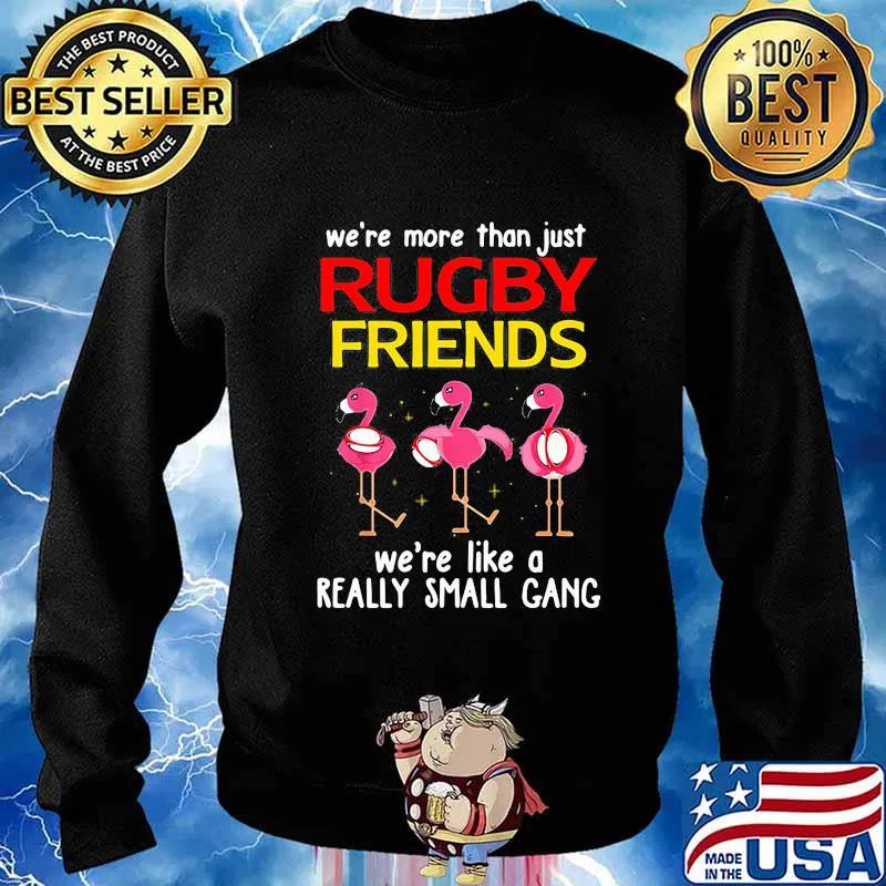 Flamingo We're more than just rugby friends we're like a really small gang s Sweater