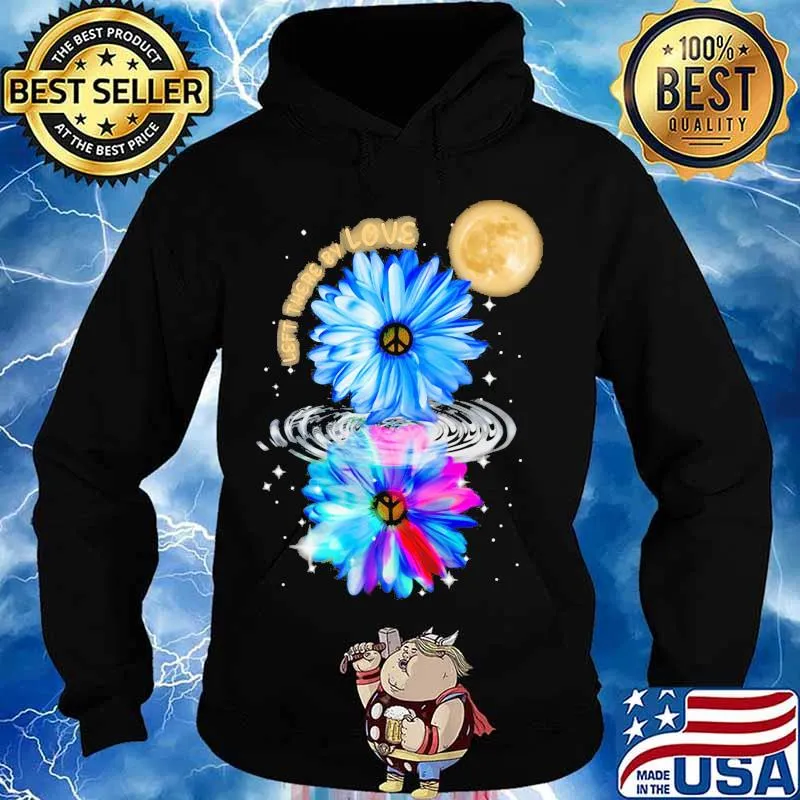Flower hippie left there by love mirror s Hoodie