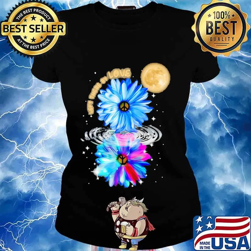 Flower hippie left there by love mirror s Ladies tee