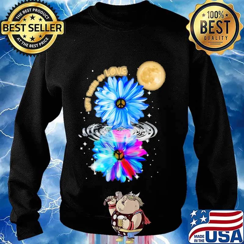 Flower hippie left there by love mirror s Sweater