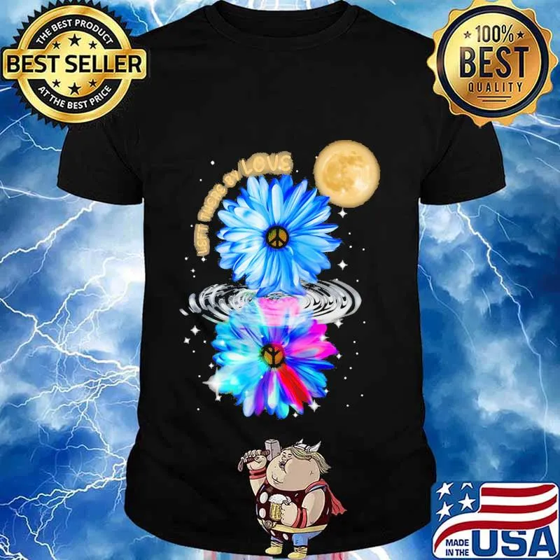 Flower hippie left there by love mirror shirt