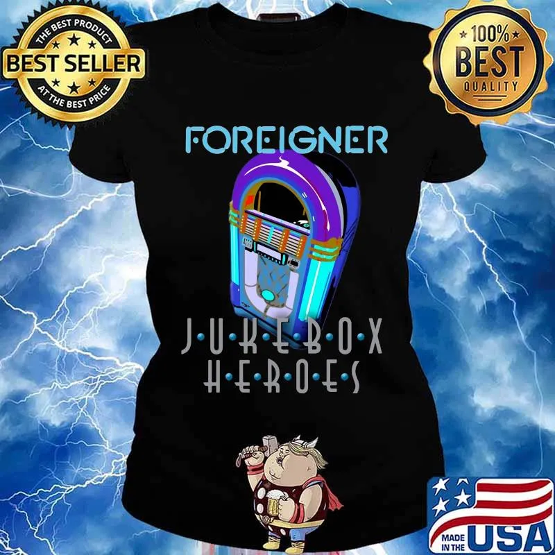 Foreigner juke box heroes s Ladies tee