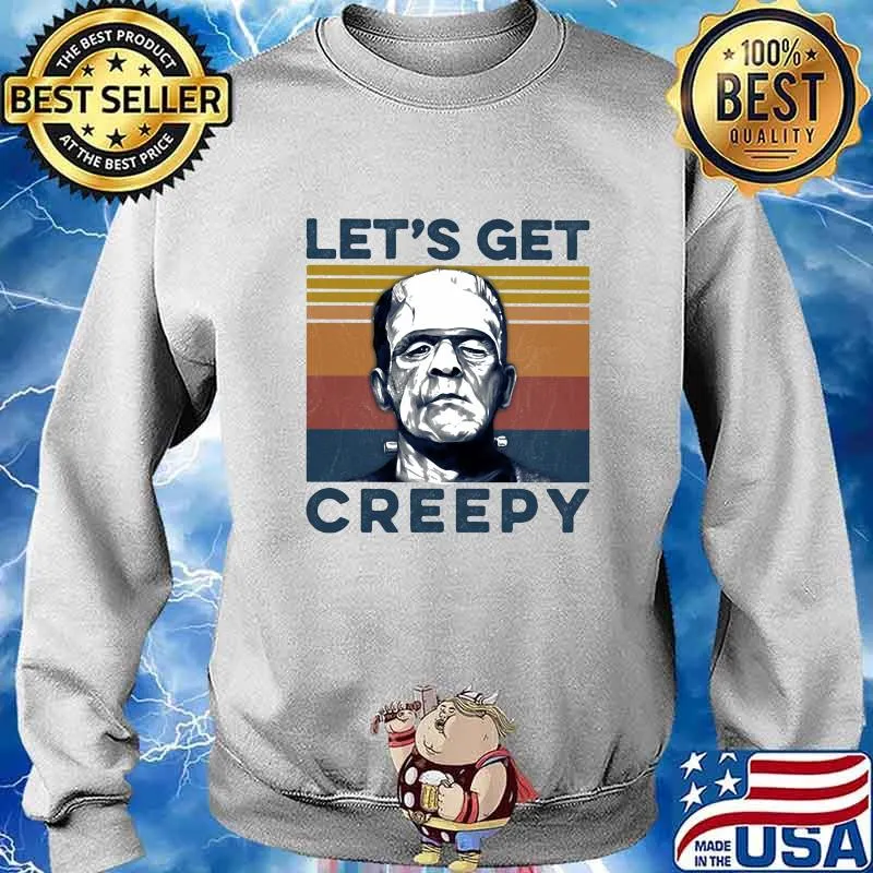 Frankenstein Mary Shelley Let's get creepy vintage retro s Sweater