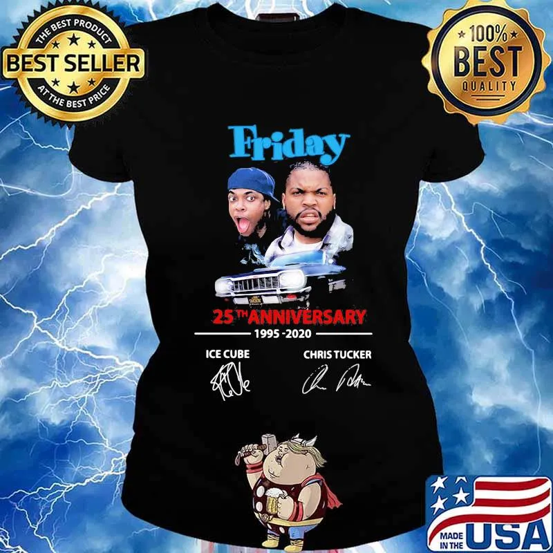 Friday 25th anniversary 1995 2020 signatures s Ladies tee