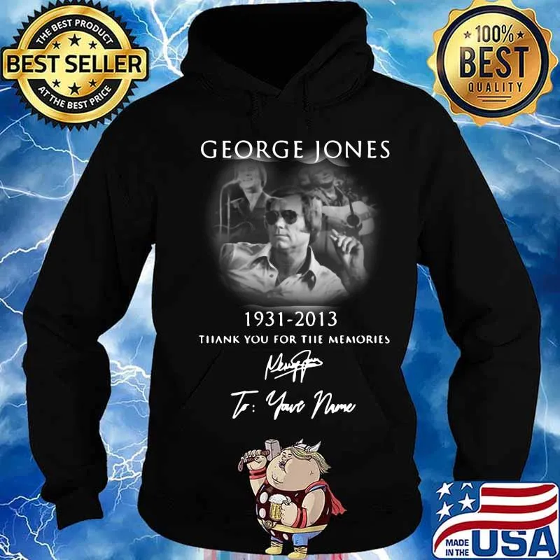 George jones 1931 2013 thank you for the memories to your name signature s Hoodie