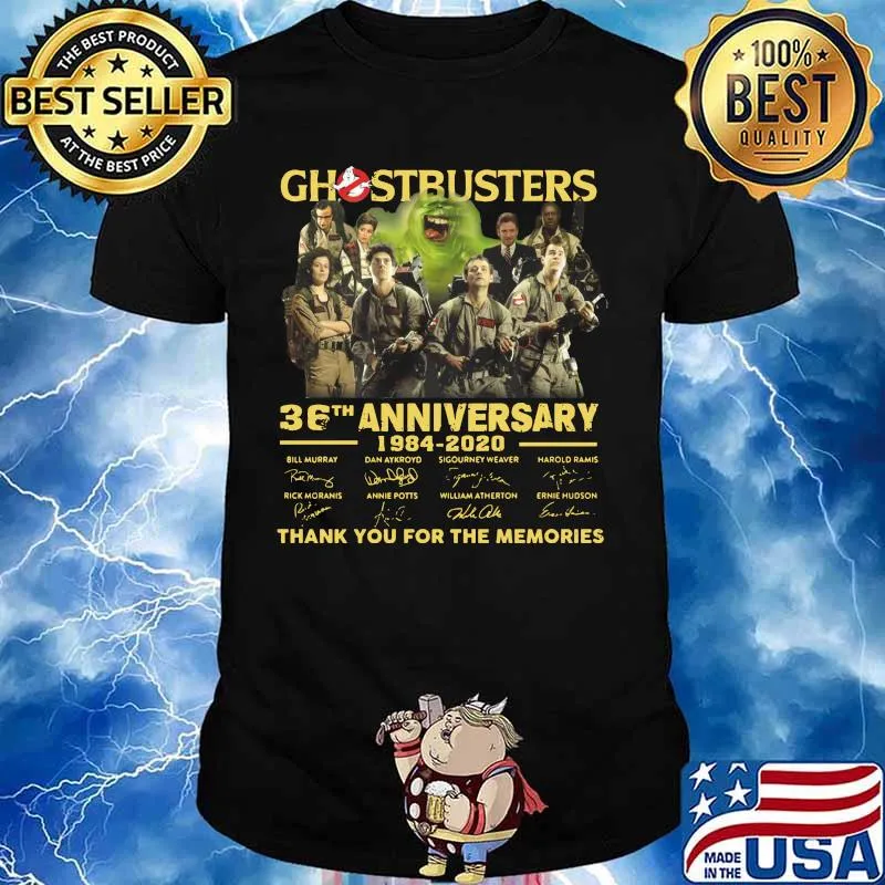Ghostbusters 36th anniversary 1984 2020 thank you for the memories signatures shirt