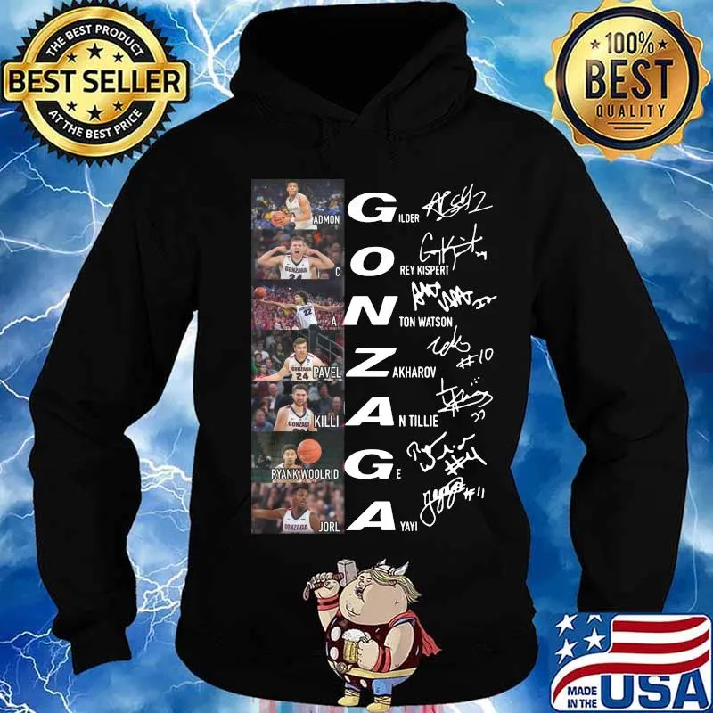 Gonzaga bulldogs basketball players signatures s Hoodie