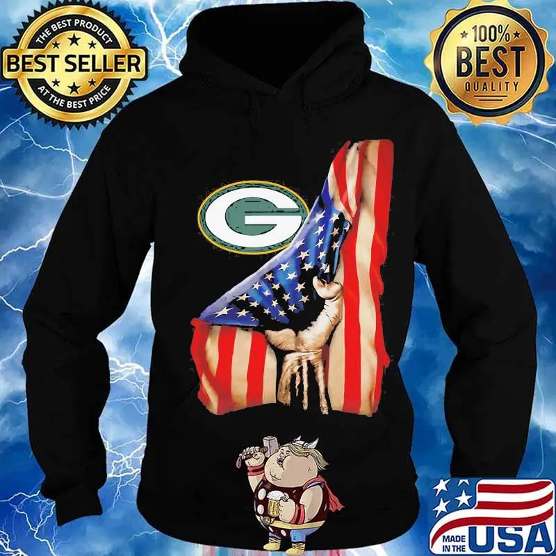 Green bay packers american flag independence day s Hoodie