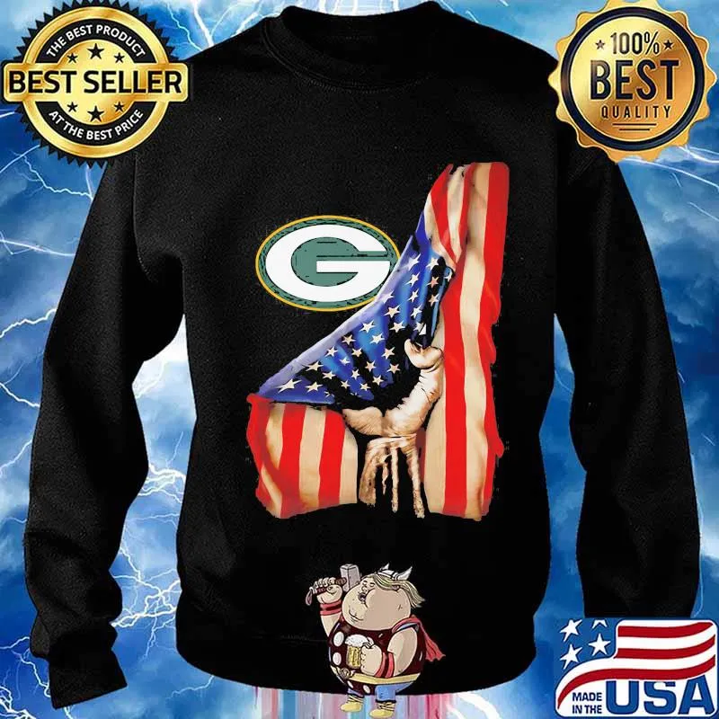 Green bay packers american flag independence day s Sweater