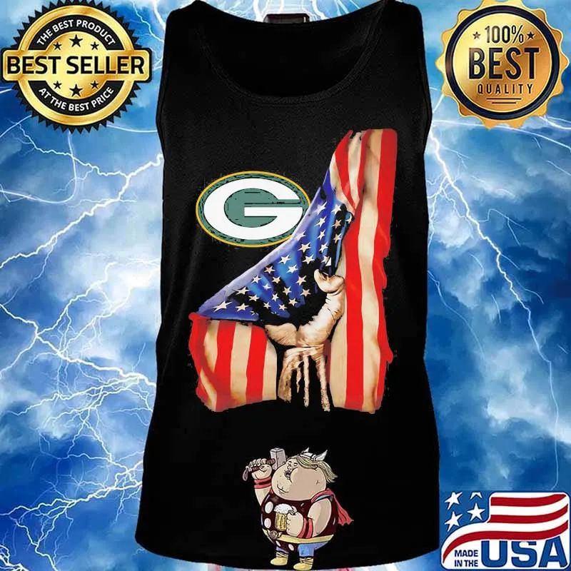 Green bay packers american flag independence day s Tank top