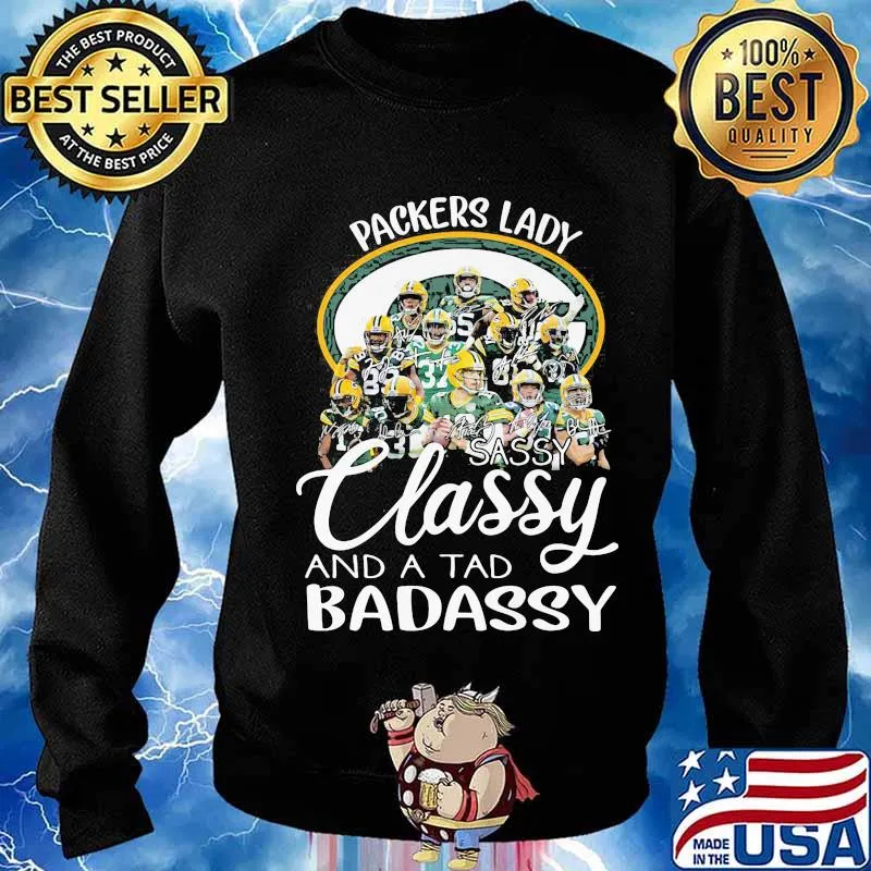 Green bay packers lady sassy classy and a tad badassy s Sweater