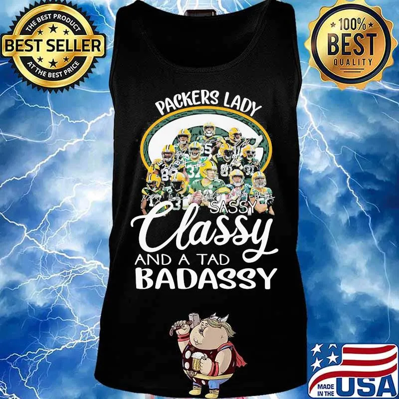 Green bay packers lady sassy classy and a tad badassy s Tank top