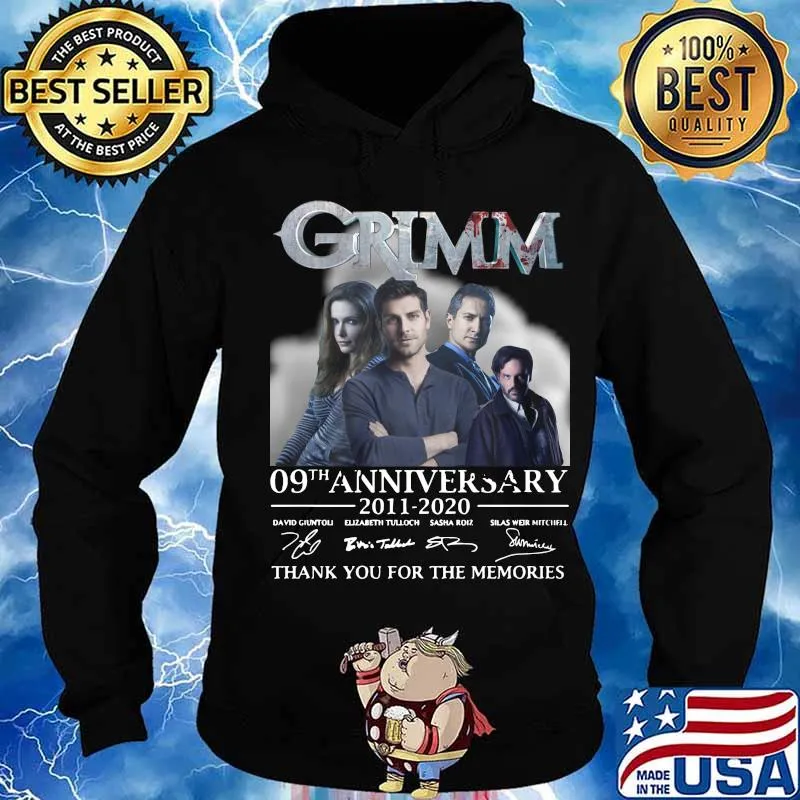 Grimm 09th anniversary 2011 2020 thank you for the memories signatures s Hoodie