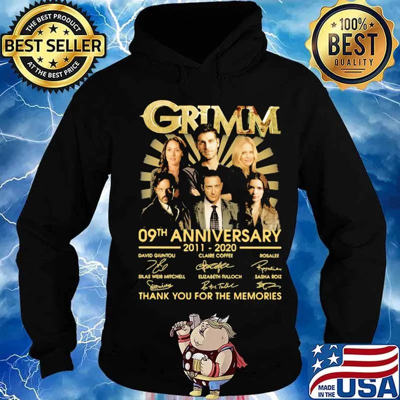 Grimm 09th anniversary 2011 2020 thank you for the memories signatures s Hoodie