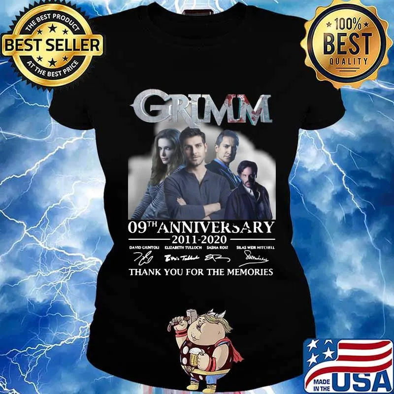 Grimm 09th anniversary 2011 2020 thank you for the memories signatures s Ladies tee