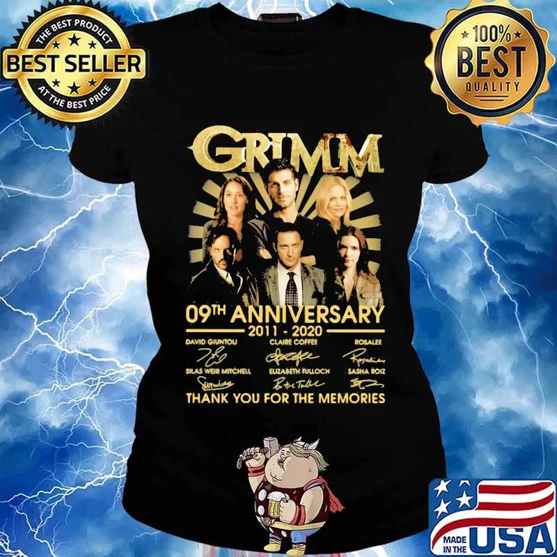 Grimm 09th anniversary 2011 2020 thank you for the memories signatures s Ladies tee