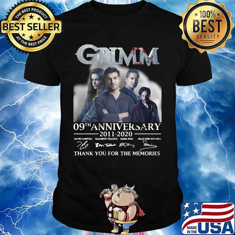 Grimm 09th anniversary 2011 2020 thank you for the memories signatures shirt