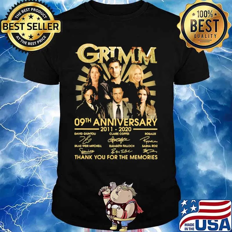 Grimm 09th anniversary 2011 2020 thank you for the memories signatures shirt