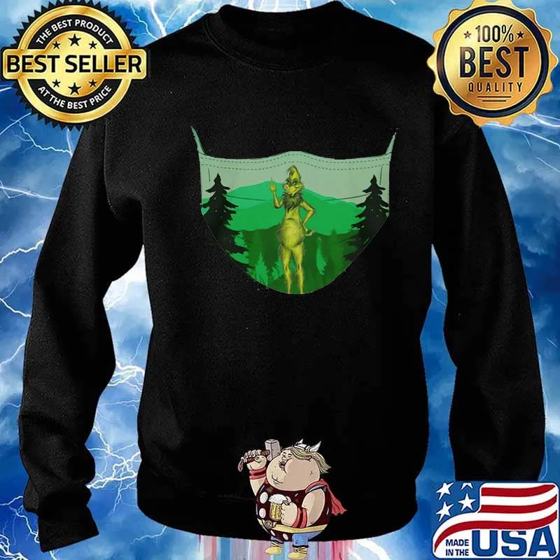 Grinch mask mountain covid-19 s Sweater