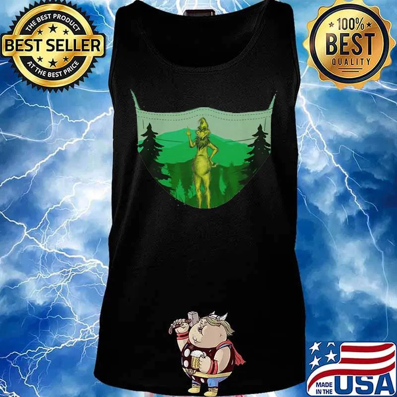 Grinch mask mountain covid-19 s Tank top