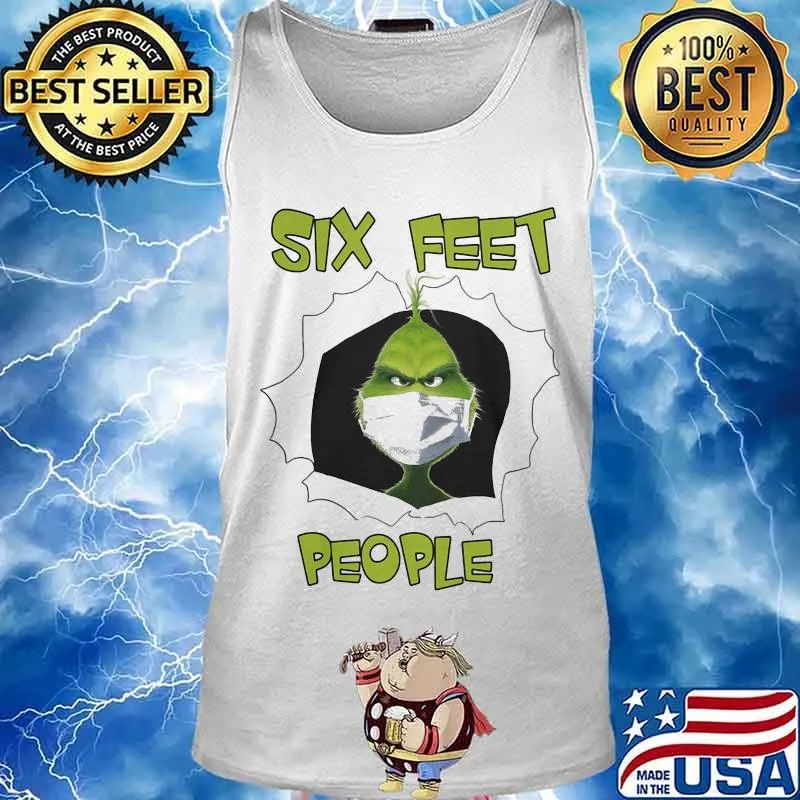 Grinch mask six feet people s Tank top