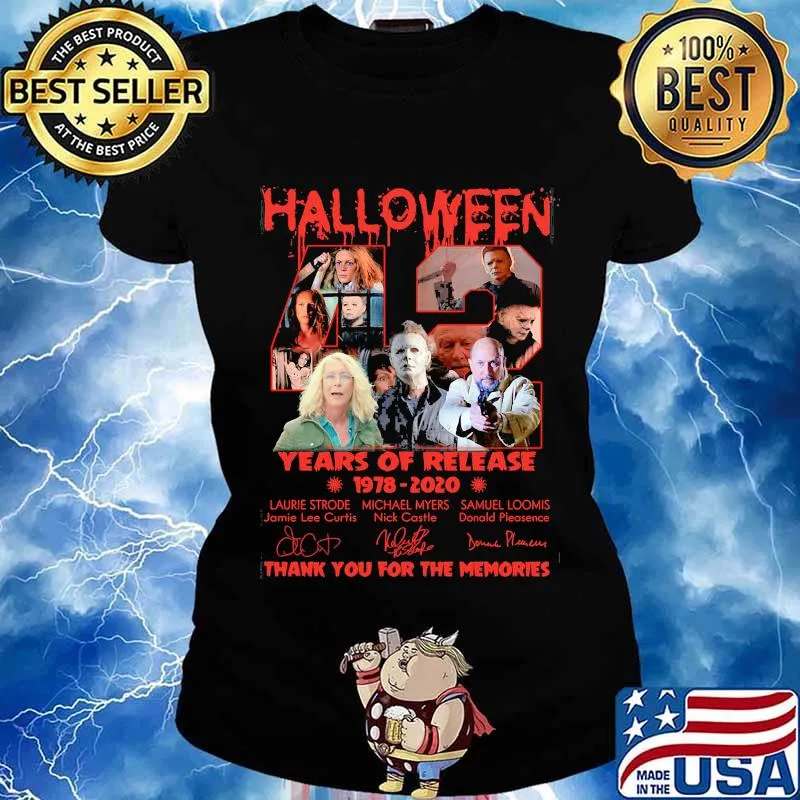 Halloween 42 years of release 1978 2020 thank you for the memories signatures s Ladies tee