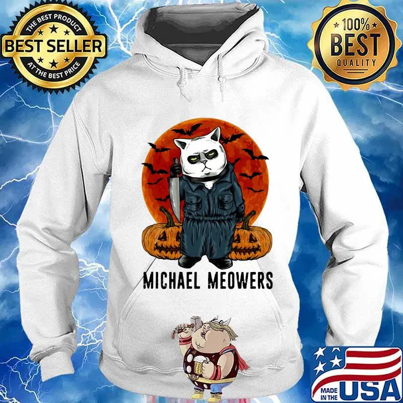 Halloween Cat Michael Meowers sunset s Hoodie