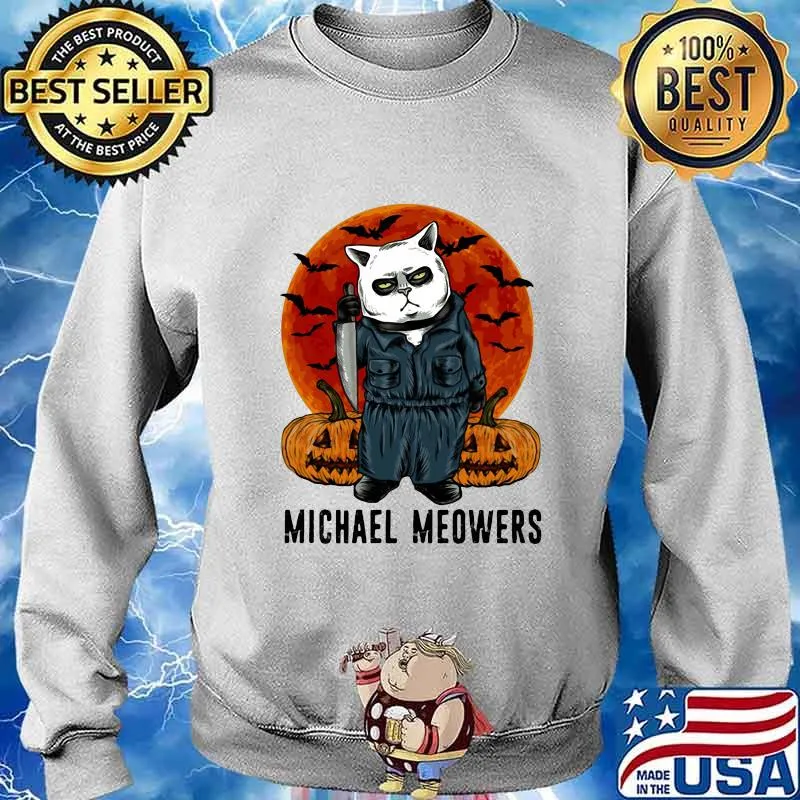 Halloween Cat Michael Meowers sunset s Sweater