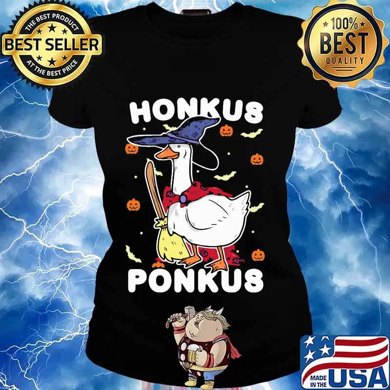 Halloween duck witch honkus ponkus s Ladies tee