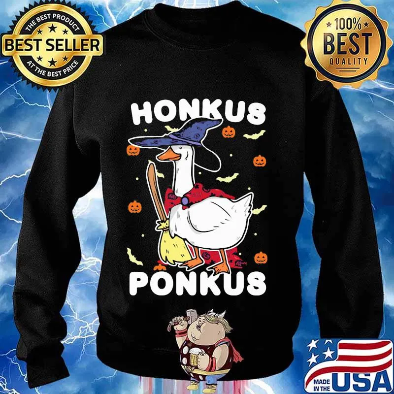 Halloween duck witch honkus ponkus s Sweater