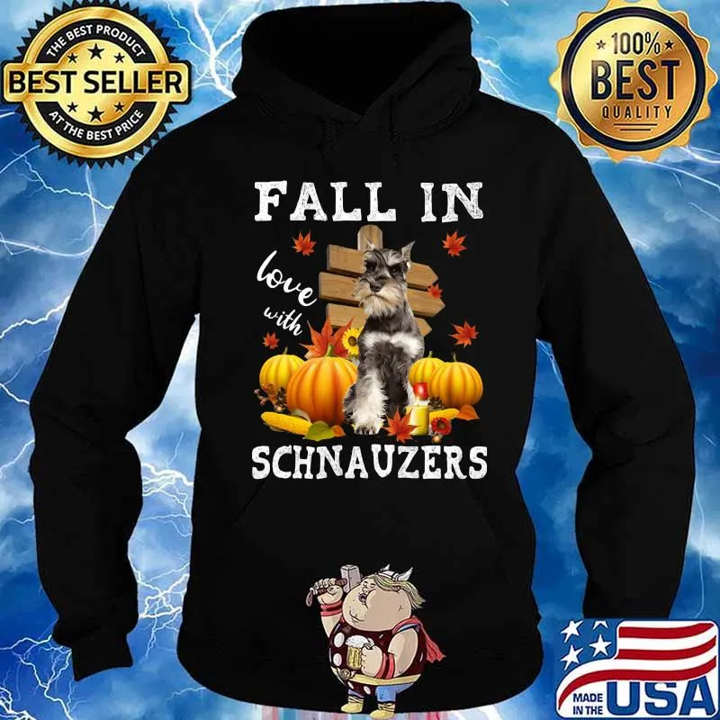 Halloween fall in love with schnauzers pumpkins s Hoodie