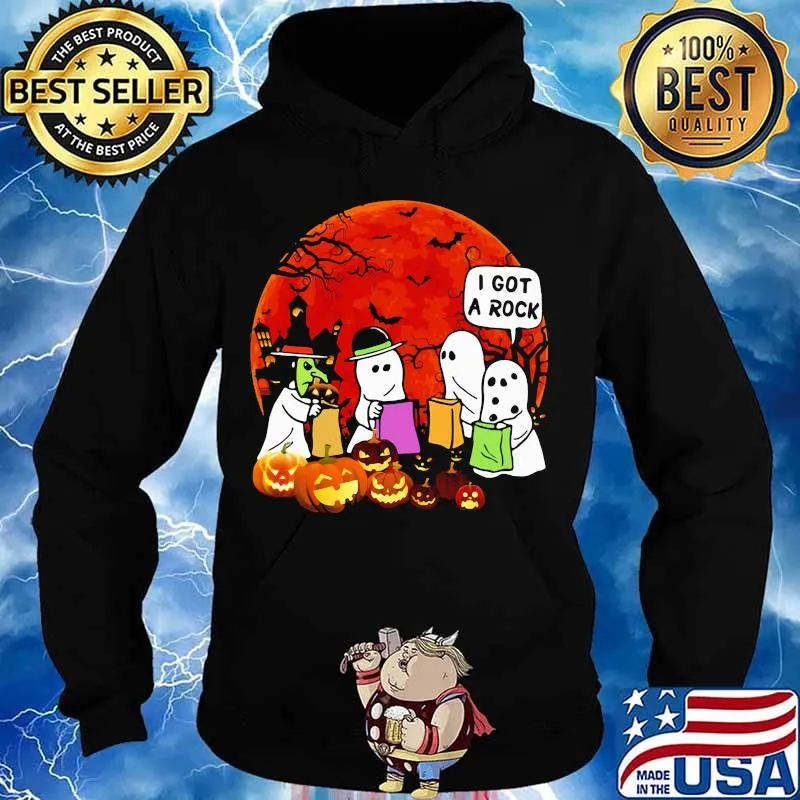 Halloween ghost i got a rock pumpkin moon s Hoodie