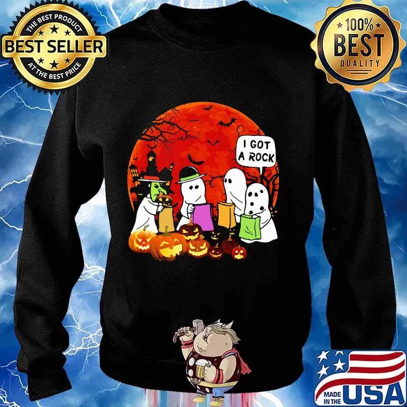 Halloween ghost i got a rock pumpkin moon s Sweater
