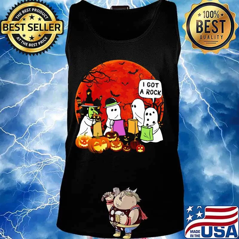 Halloween ghost i got a rock pumpkin moon s Tank top