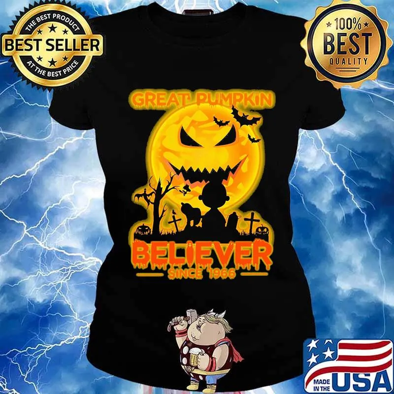 Halloween great pumpkin believer since 1966 haloween s Ladies tee