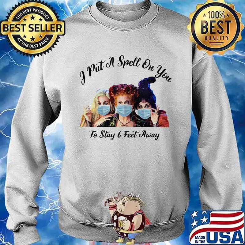 Halloween hocus pocus mask i put a spell on you to stay 6 feet away s Sweater