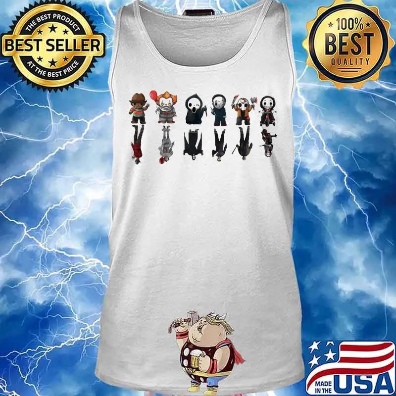 Halloween horror characters water reflection s Tank top