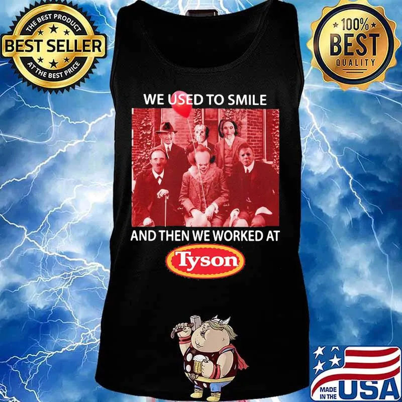 Halloween horror characters we used to smile and then we worked at tim tyson s Tank top